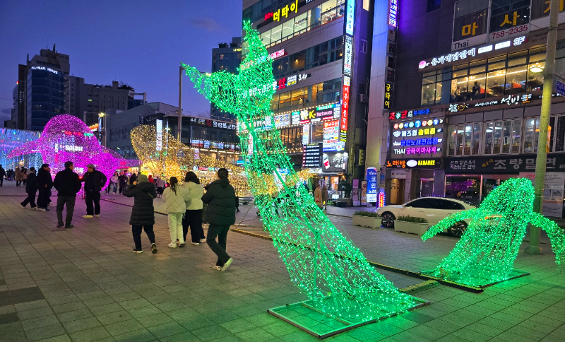 해운대 빛축제 거리구조물