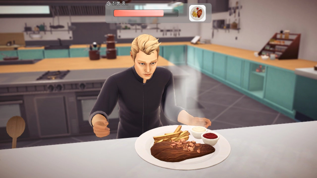 스테이크 플레이팅