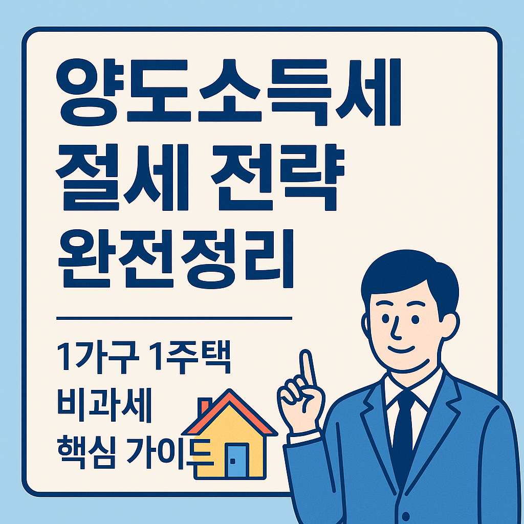 양도소득세 절세 전략 완전정리|1가구 1주택 비과세 핵심 가이드