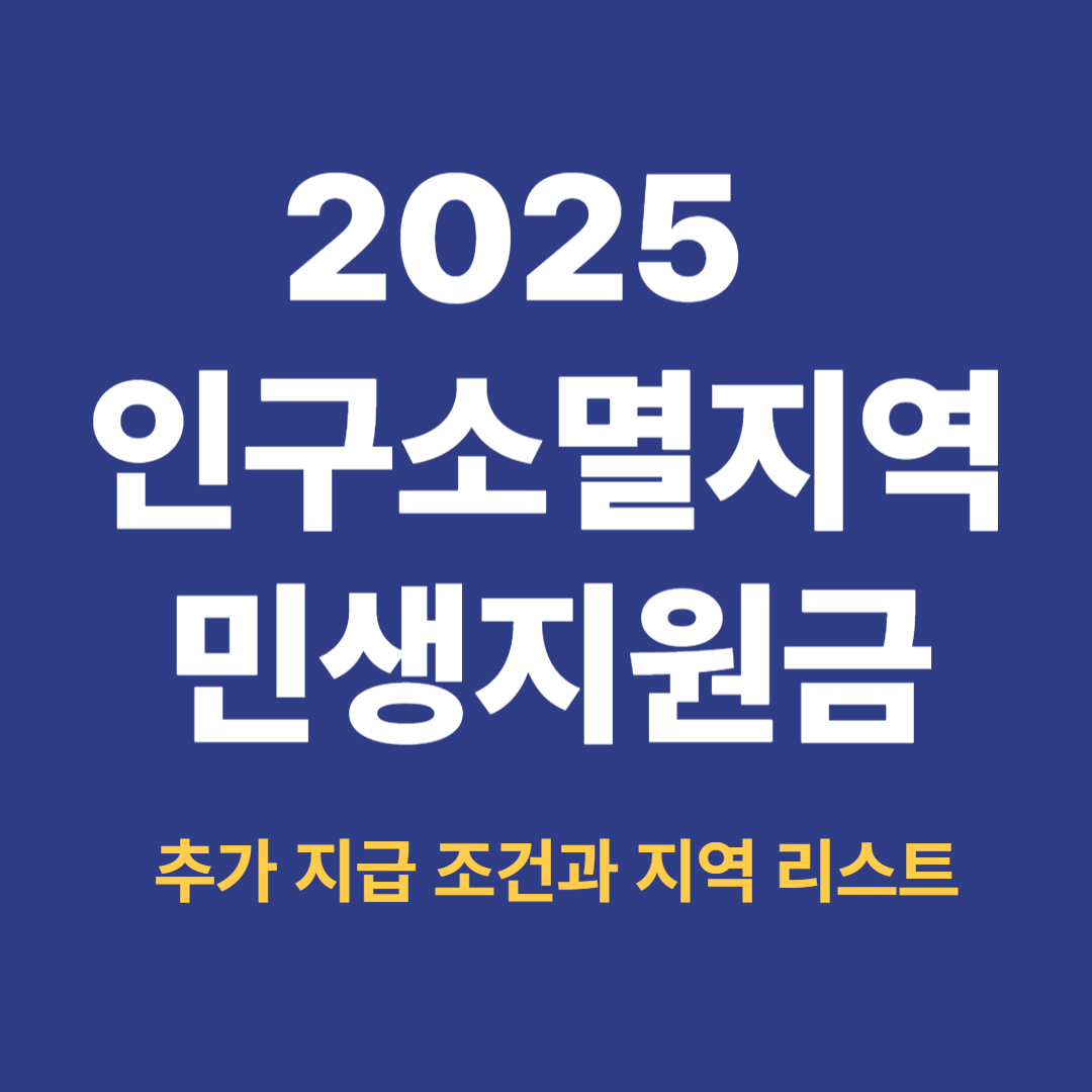 2025 인구소멸지역 민생지원금