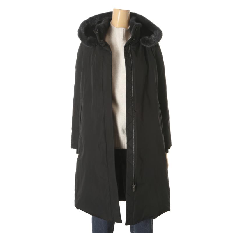 요하넥스 밍크배색토끼털안감구스다운패딩코트 J3D1R20