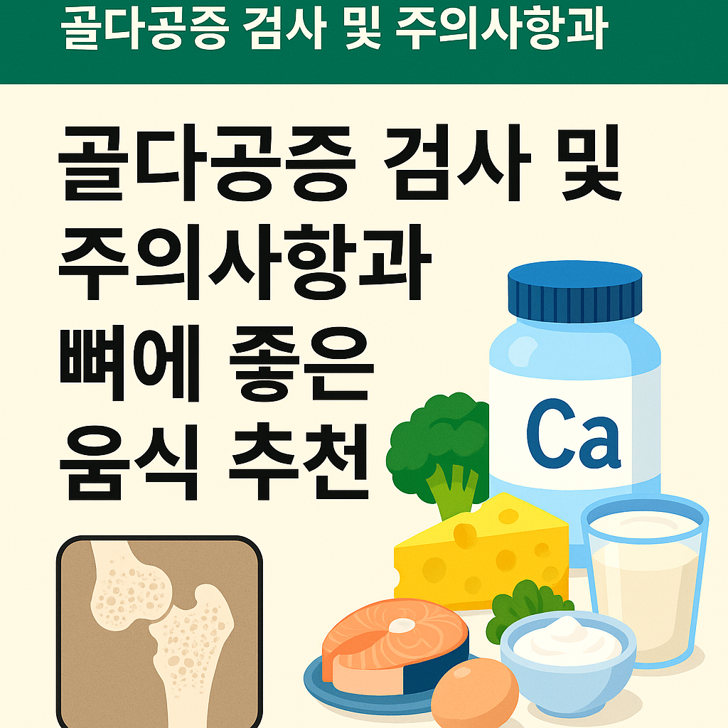 골다공증 검사 뼈에 좋은 음식 추천 대표 이미지