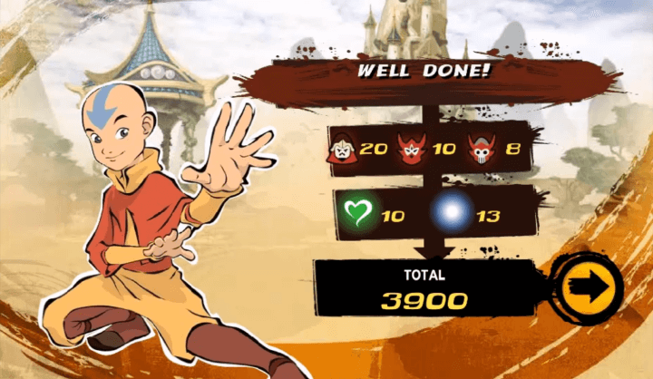 라이즈-오브-더-아바타-플래시게임-종료-화면