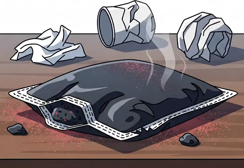 사용 완료된 일회용 핫팩