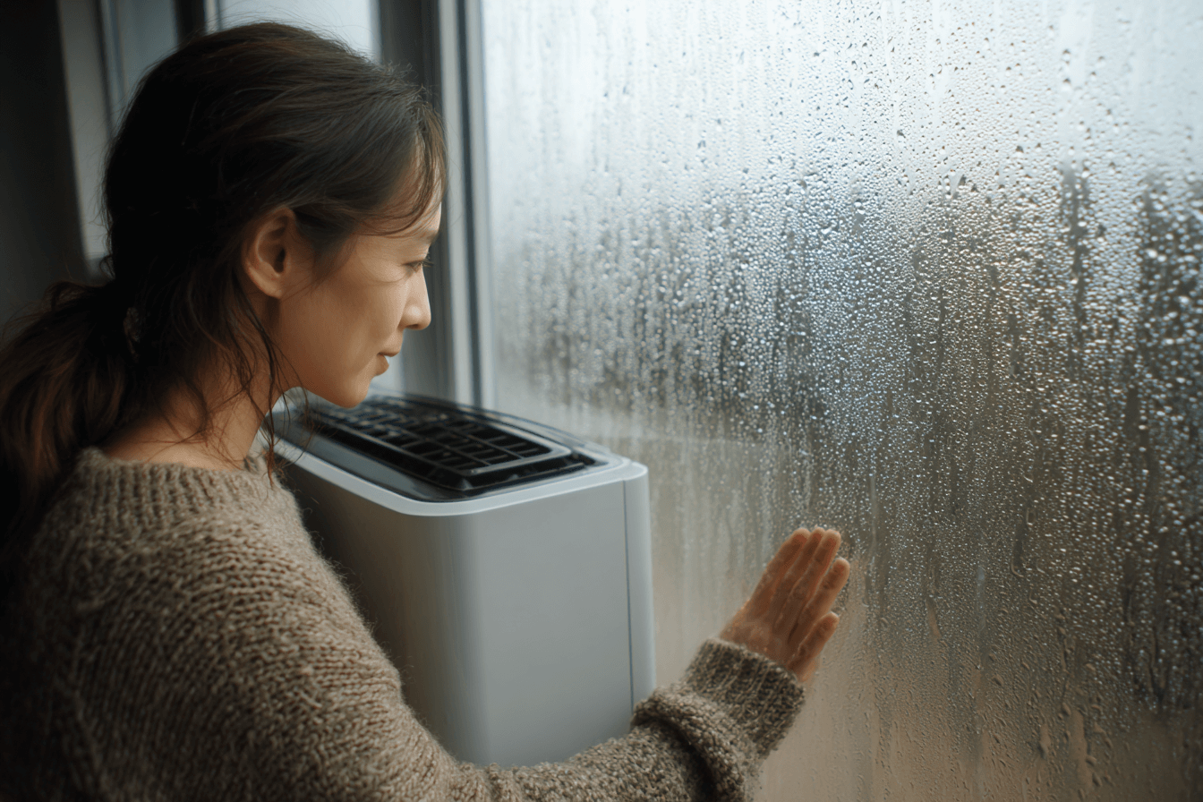 비오는-날-창문을-바라보고-있는-여성