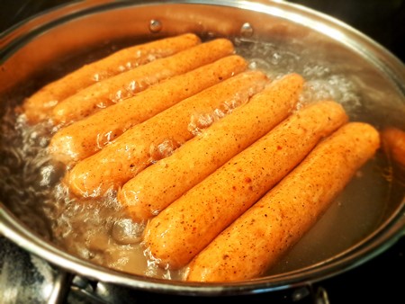 소시지 데치기