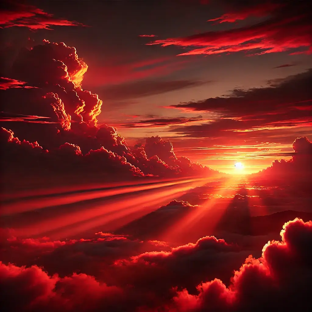 일몰시간-노을과-붉게물든-하늘