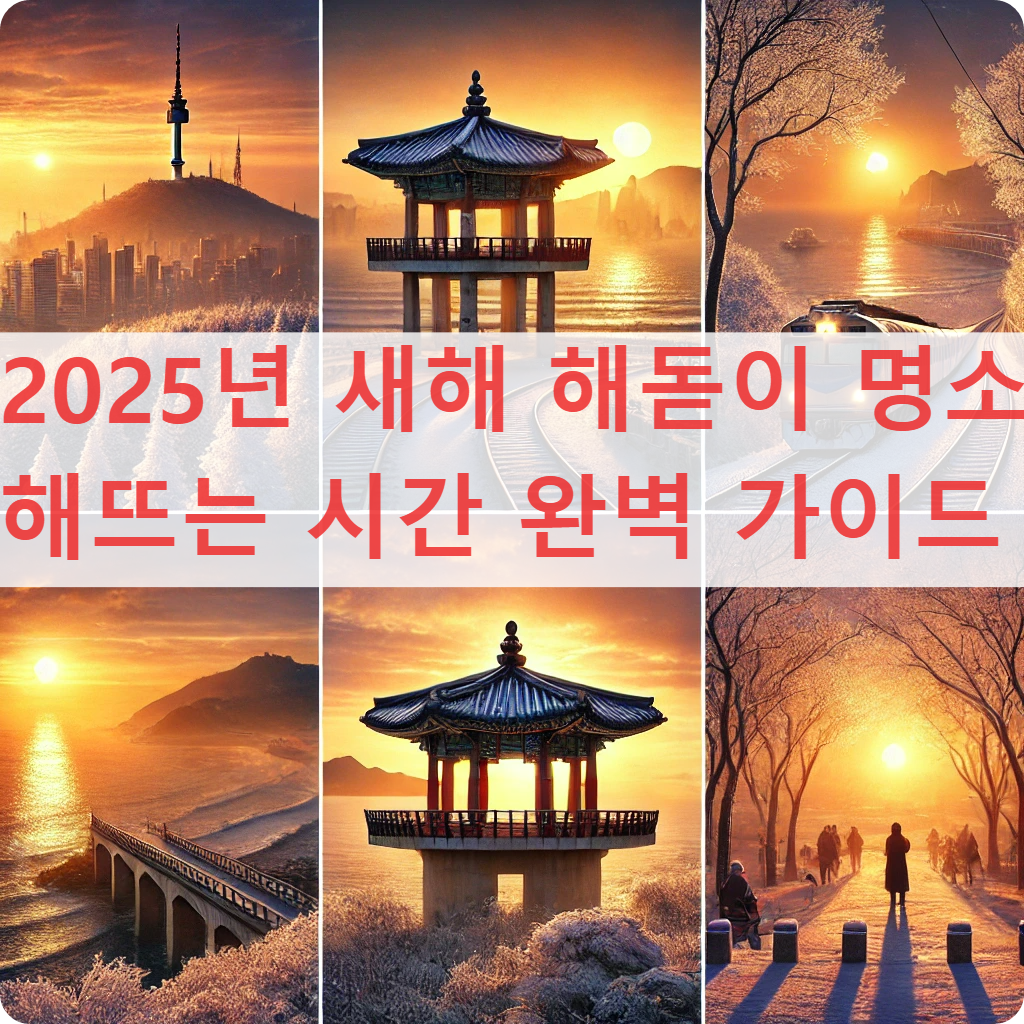 2025년- 새해 -해돋이 -명소-해뜨는 -시간 -완벽 -가이드