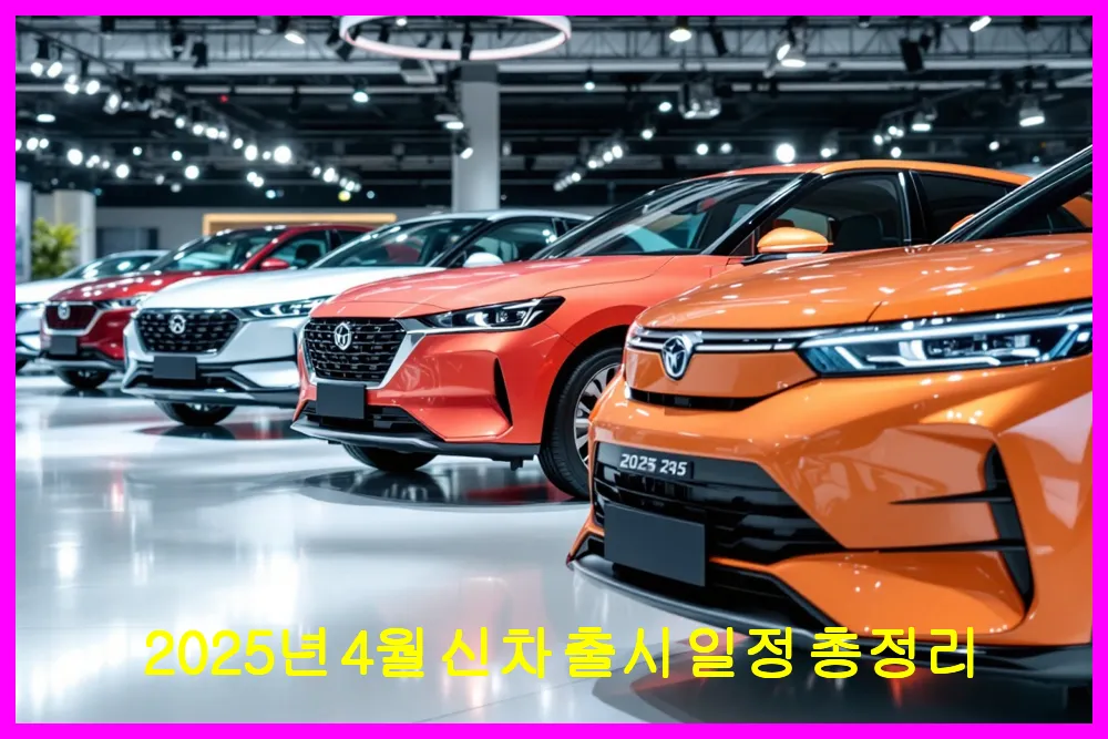 2025년 4월 신차 출시 일정 총정리