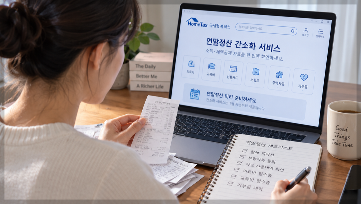 2026년 귀속 연말정산 준비, 월세·부양가족·신용카드 공제 체크리스트