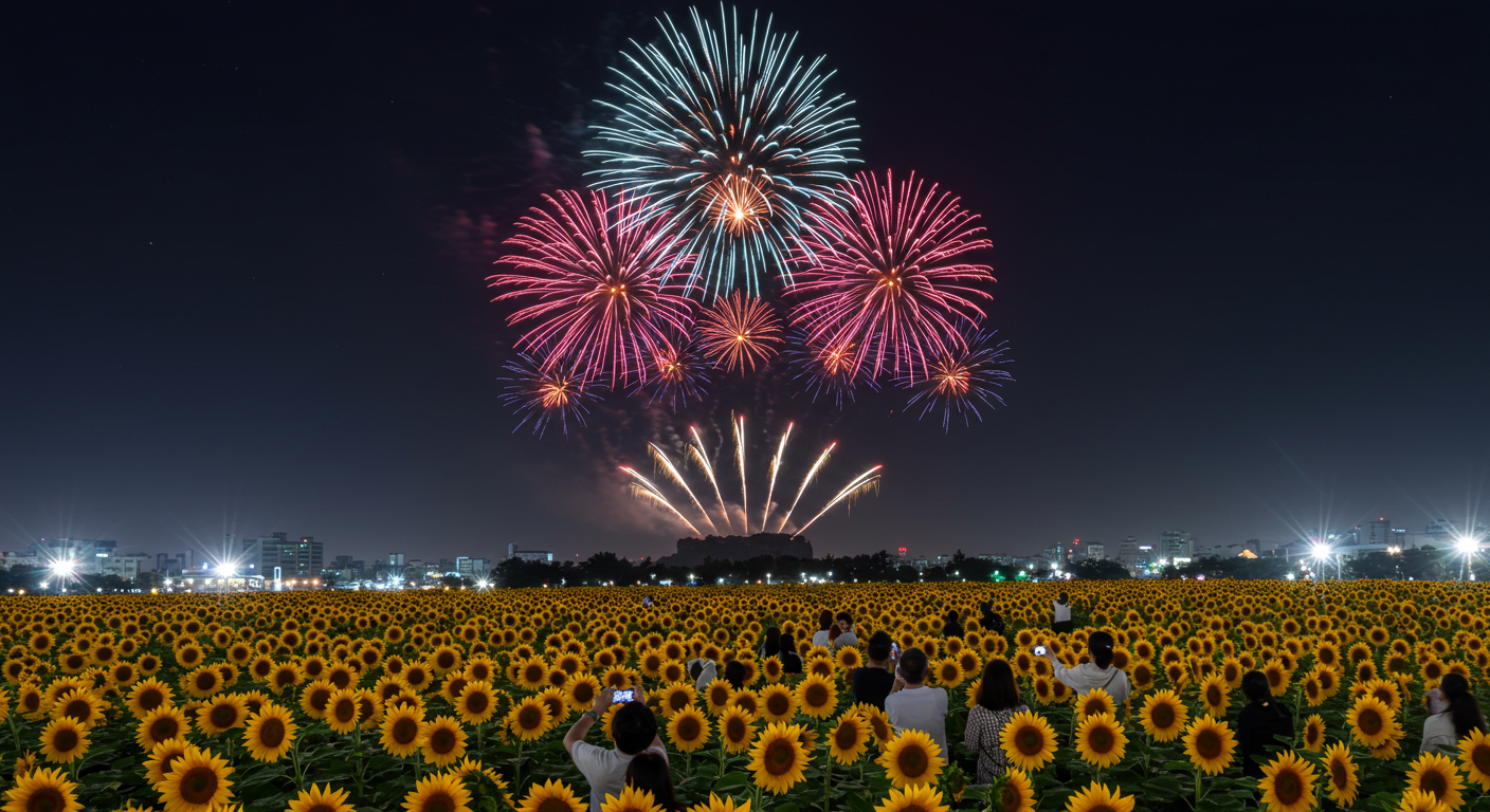 단 3일! 🌻 2025 영천동 해바라기 축제+불꽃쇼, 제주 1박2일 완벽 코스