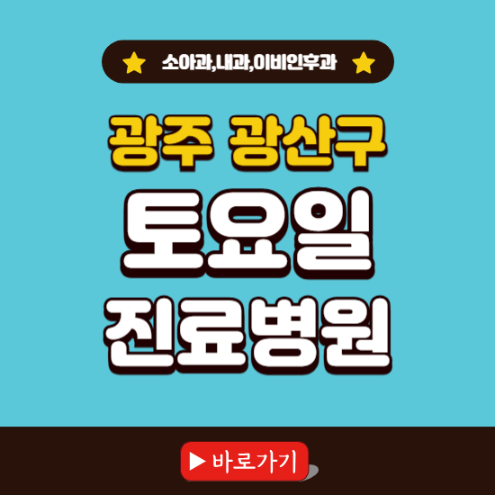 광주 광산구 토요일 진료 병원 찾기 ❘ 주말 문여는 소아과, 내과, 이비인후과 리스트