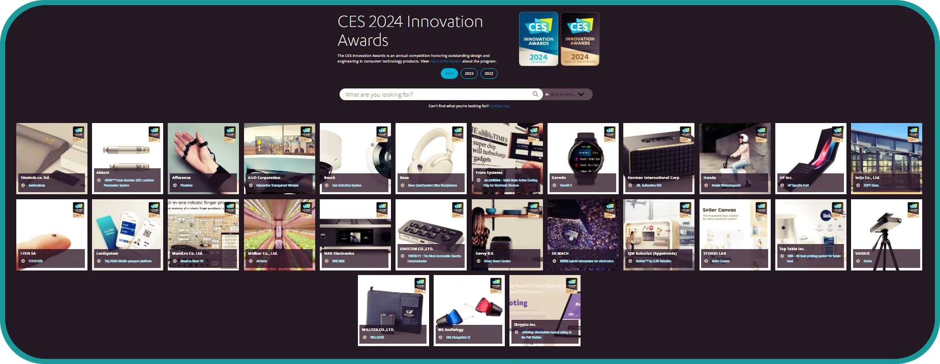 2024 최고혁신상(Besr of Innovation) 30개의 기업