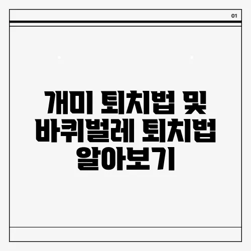 개미 퇴치법 및 바퀴벌레 퇴치법 알아보기