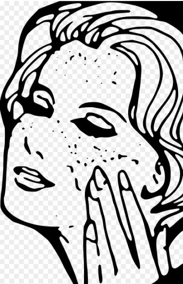 피부 관리 후 얼굴을 만지는 여성