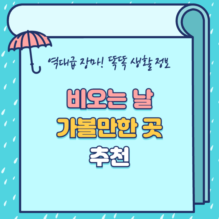 비오는날 가볼만한 곳 실내 갈만 한 곳