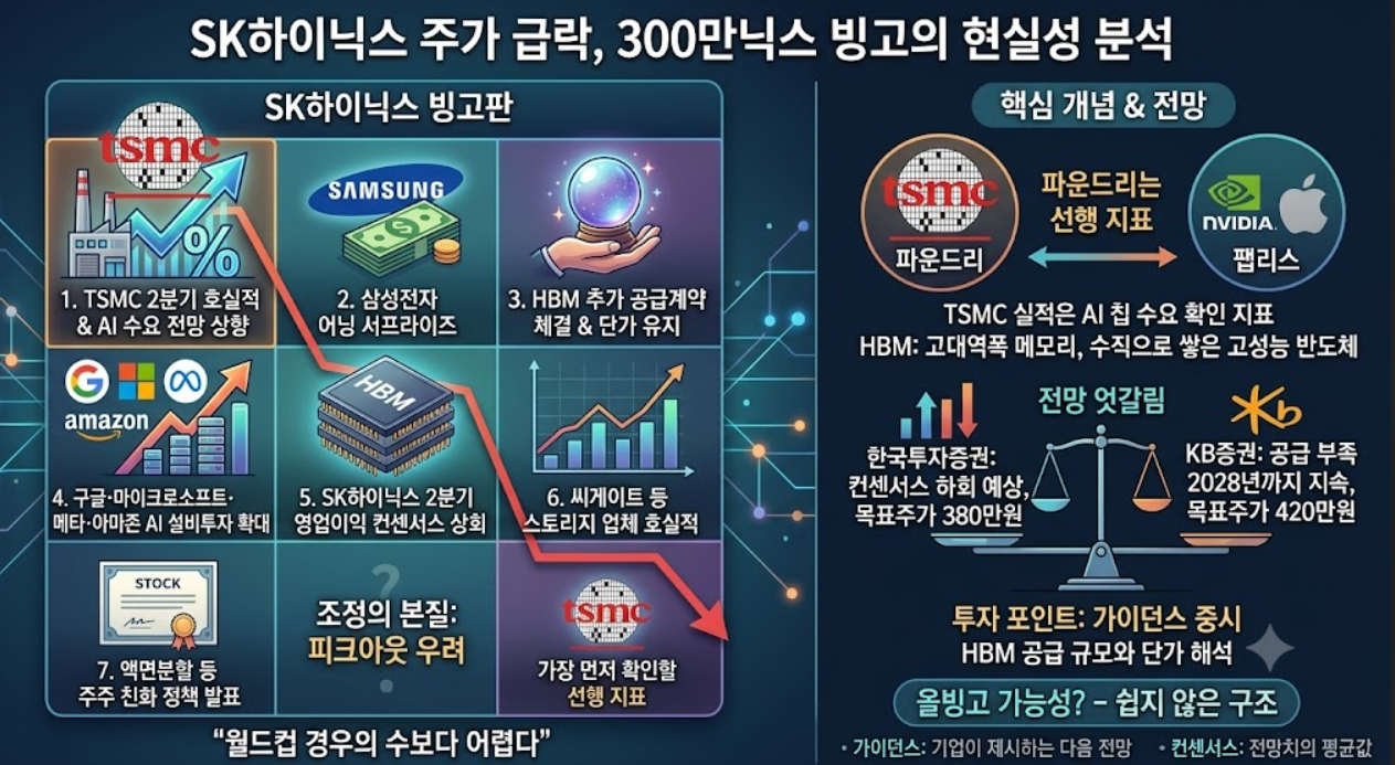 300만닉스 재진입(TSMC실적, 빙고조건, HBW전망)