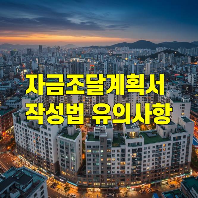 주택 구입시 자금조달계획서 작성법, 유의사항