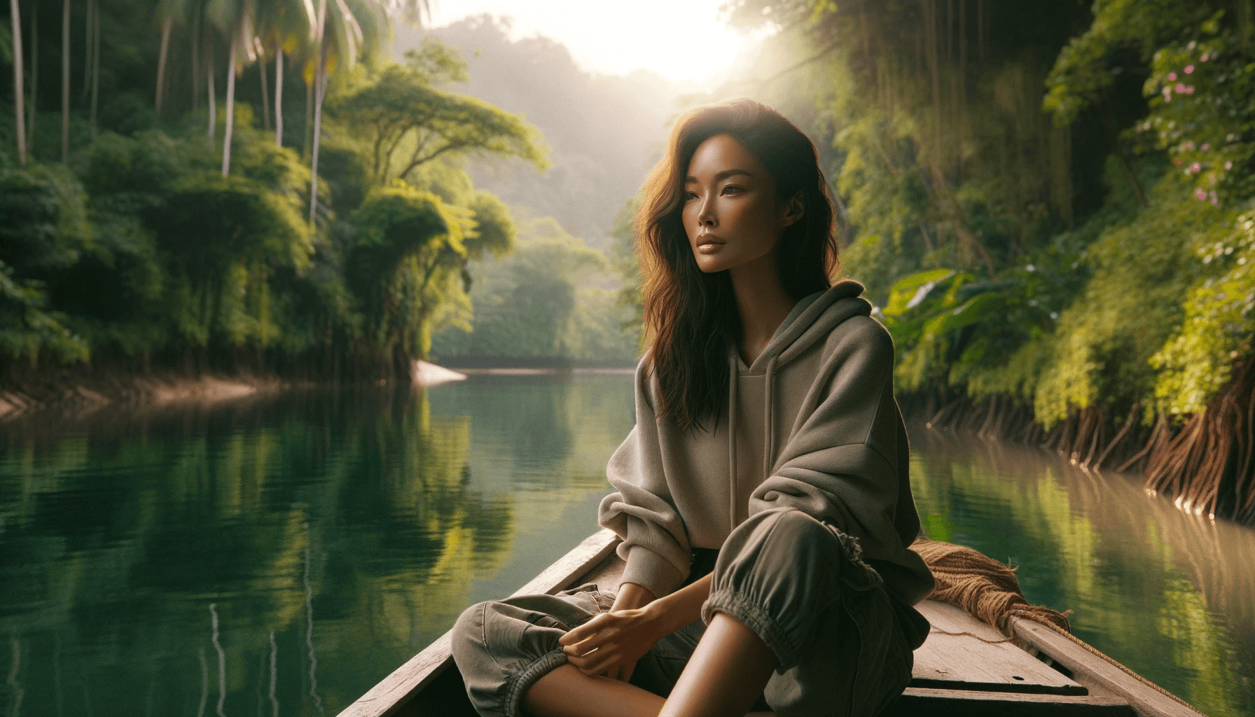 필리핀 보홀 여행하는 여자