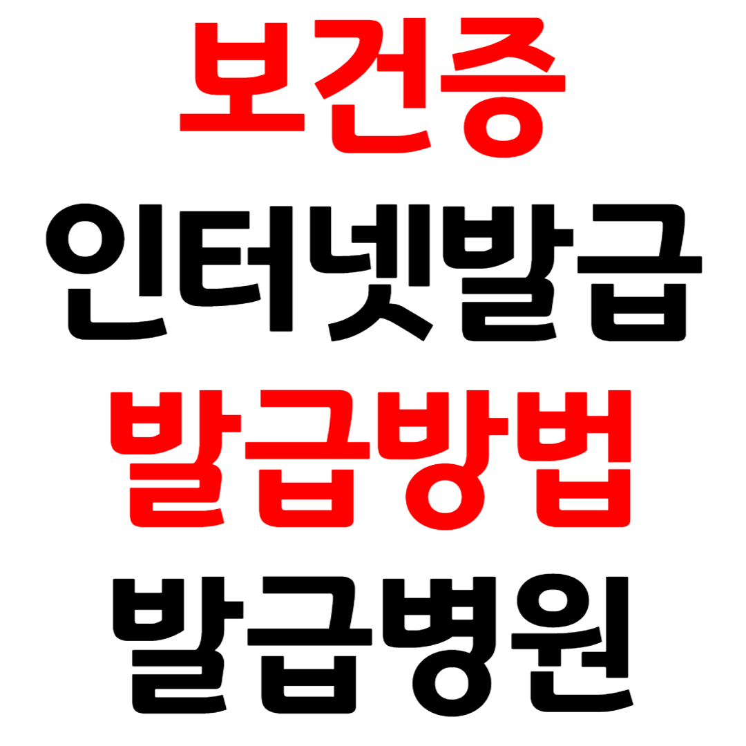보건증 인터넷발급 발급방법 검사항목 발급 병원