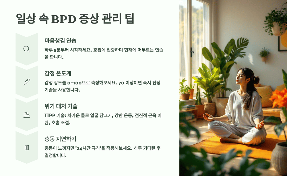일상에서 BPD 다루기: 실용적 기술