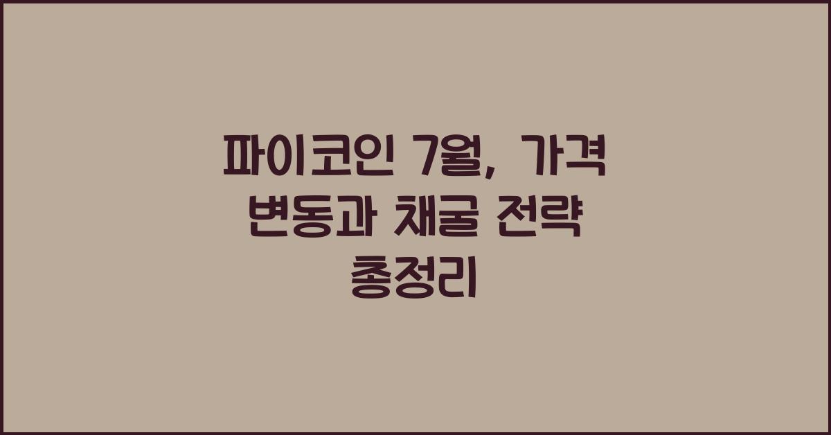 파이코인 7월