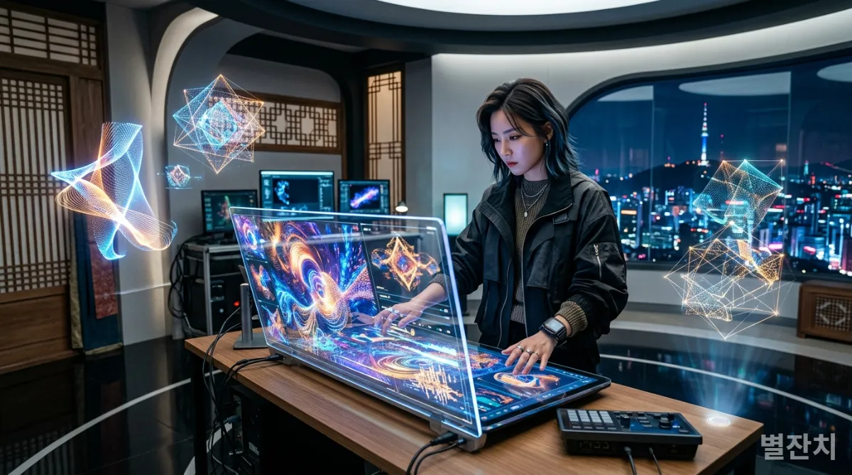 첨단 기술로 디지털 아트를 창작하는 한국의 디지털 아트 거장