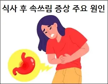 식사 후 속쓰림 증상 주요 원인