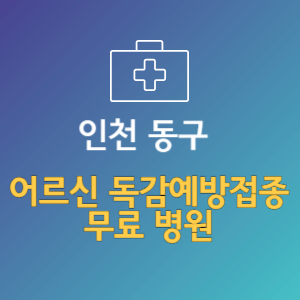 인천 동구 노인 독감예방접종 무료 병원 (인플루엔자 무료 접종 대상 날짜)