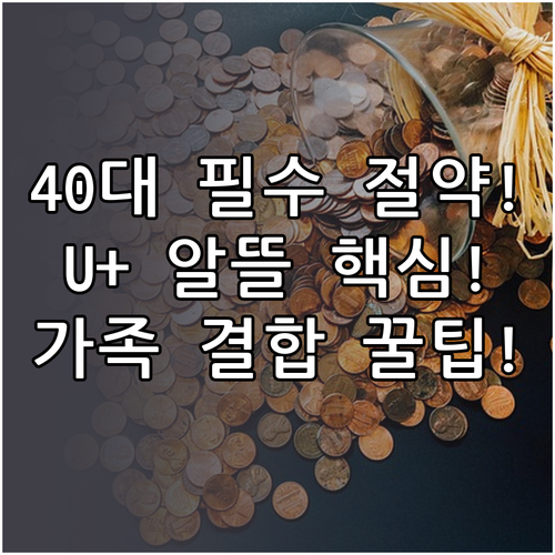 40대 가장의 통신비 절약 U+ 알뜰..