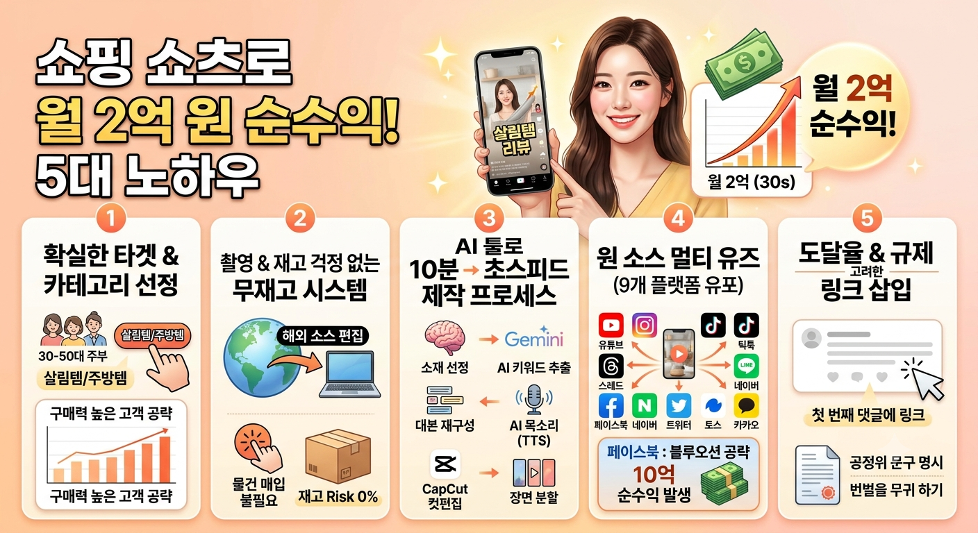 쇼핑 쇼츠로 월 2억 원의 순수익을 낸 구체적인 노하우