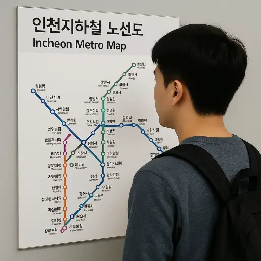 인천 지하철 노선도 보기