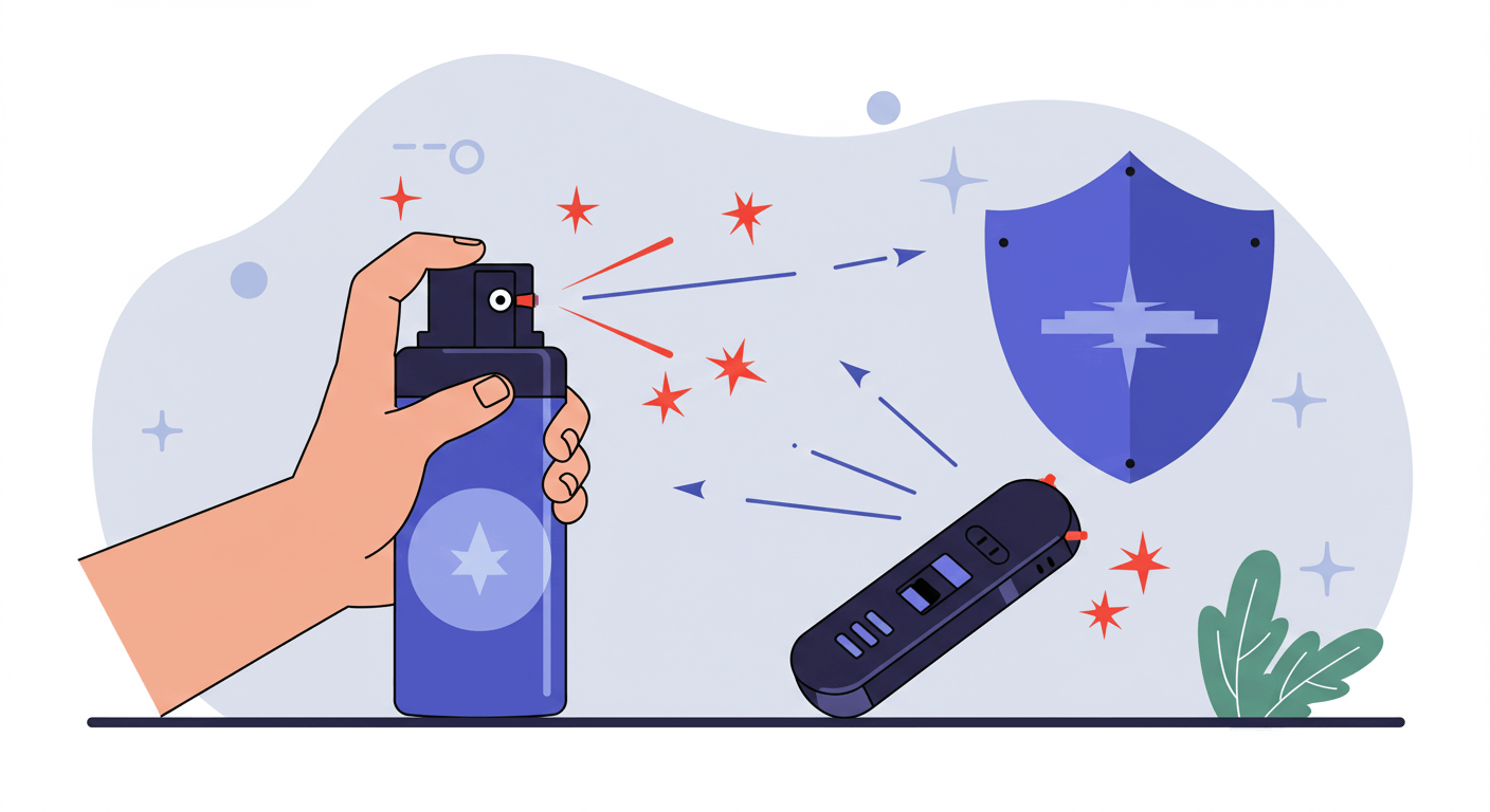 셀프 디펜스, 스프레이와 전기충격기의 활용