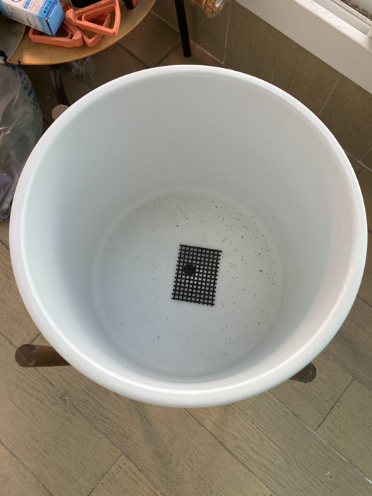 흙 식재 전 화분 바닥에 깔망 세팅