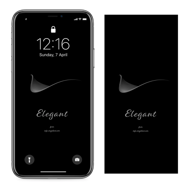 08 블랙추상 C - Elegant 아이폰검정배경화면