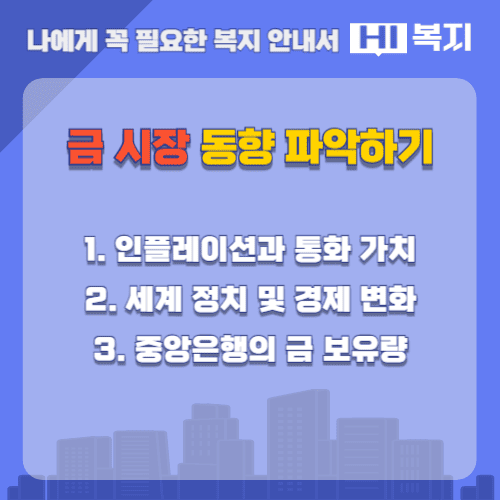 금 시장 동향 파악하기