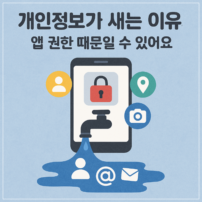 개인정보가 새는 이유, 앱 권한 때문일 수 있어요