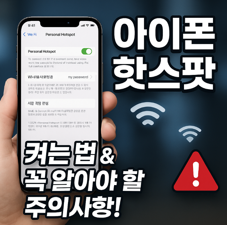 아이폰 핫스팟 키는법