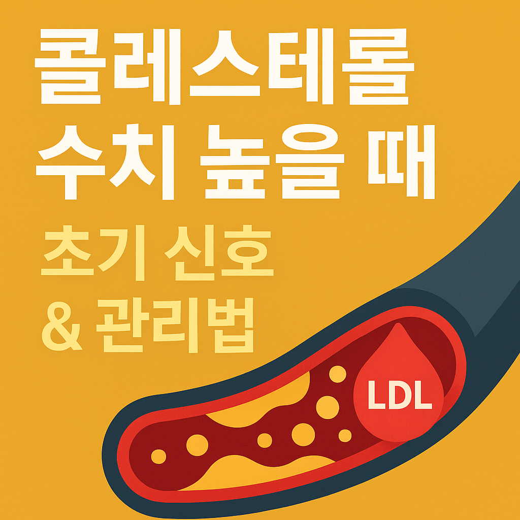 콜레스테롤 낮추는 방법. 콜레스테롤 초기 신호