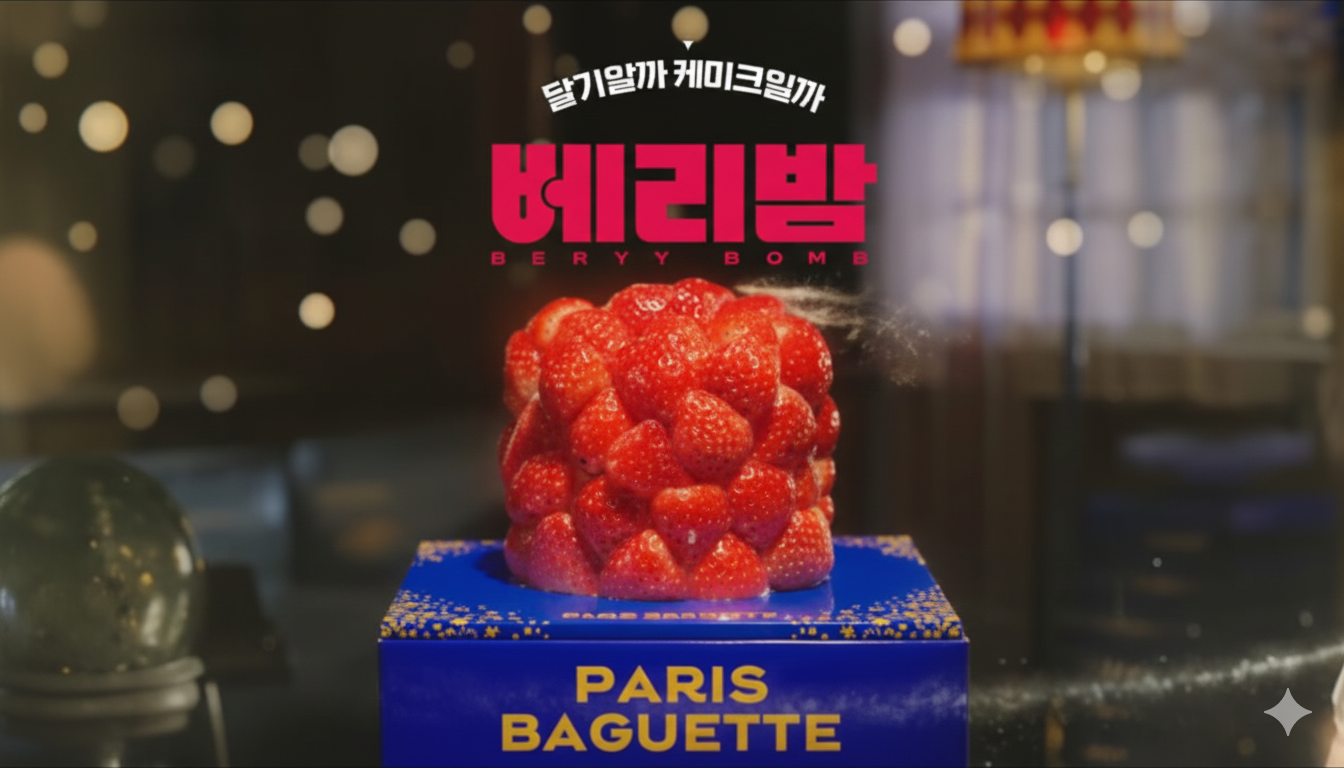 파리바게트-케이크-상자-위에-베리밤이-놓여져-있습니다.