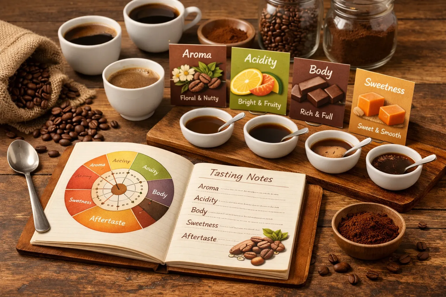 커피 테이스팅 방법 (향 평가, 산미 구분, 바디감 느끼기)
