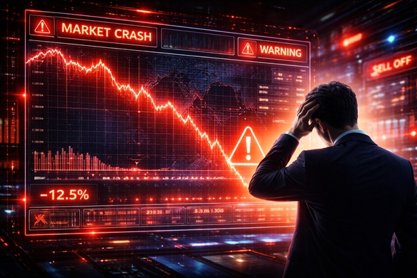 금융 차트가 급락 경고 신호