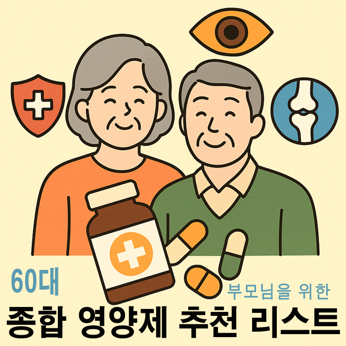 60대 부모님을 위한 종합 영양제 추천 리스트