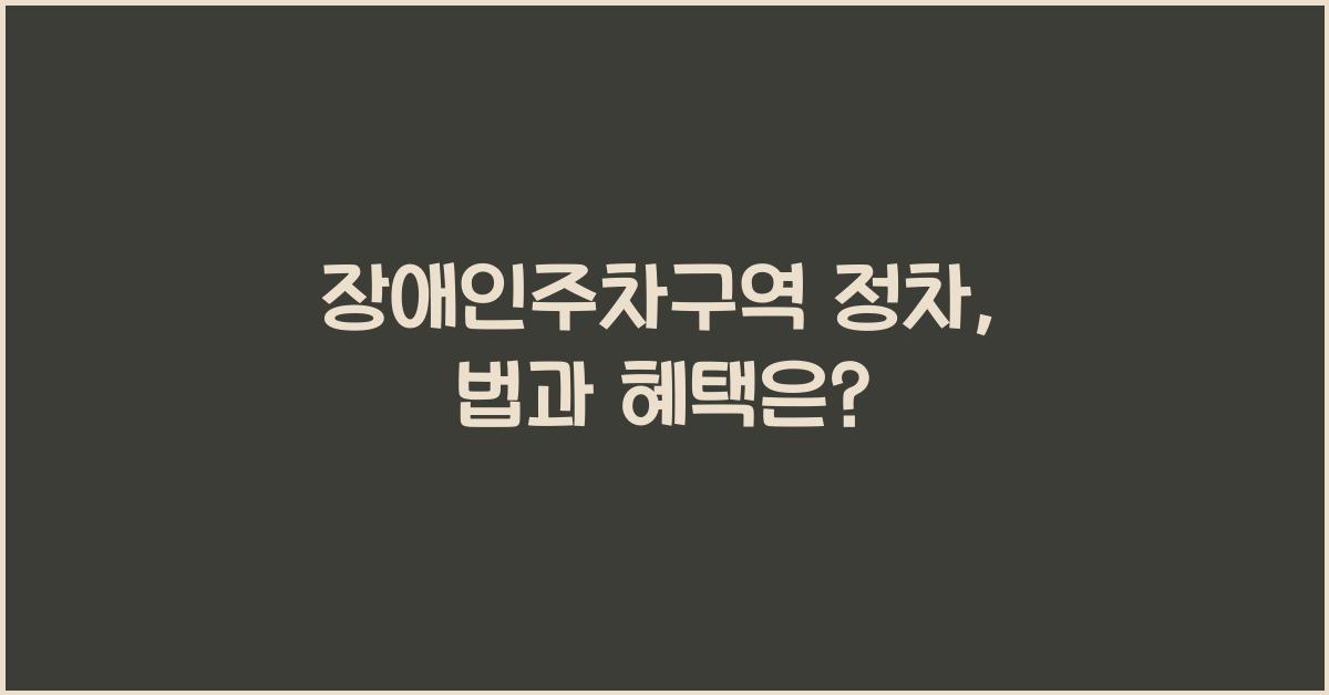 장애인주차구역 정차