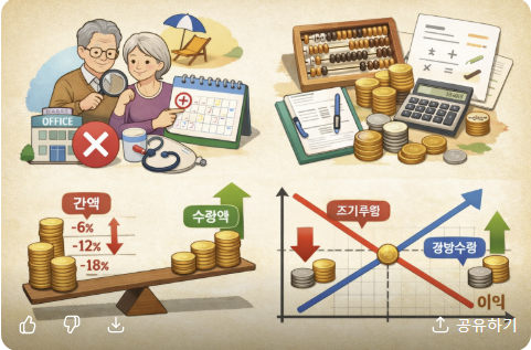 국민연금 조기수령(조기노령연금) 조건 총정리｜계산법&middot;감액률&middot;손익분기점까지 한 번에 관련 사진