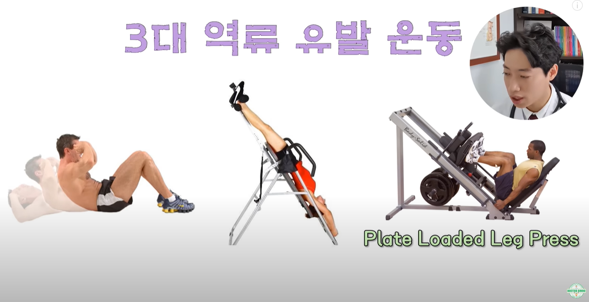 3대 역류 유발 운동