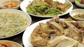백숙-도토리묵