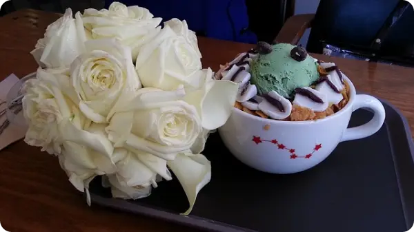 메가커피 팥빙수