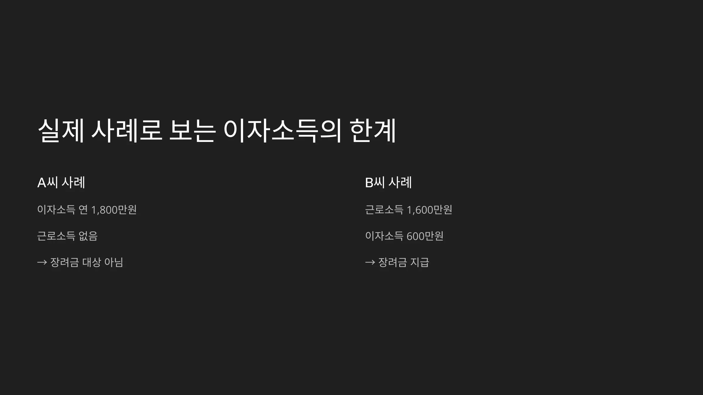 이자소득만 있는 경우 근로장려금 기준 및 요건