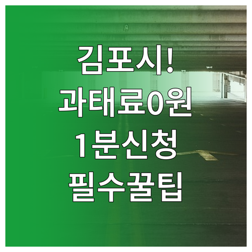 김포시 주정차 단속 알림 서비스 1분..